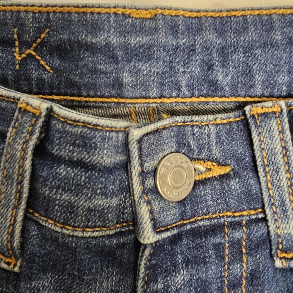 Brock Collection High Rise Skinny Ankle Blue Jeans 25 Preowned - Picture 8 of 9